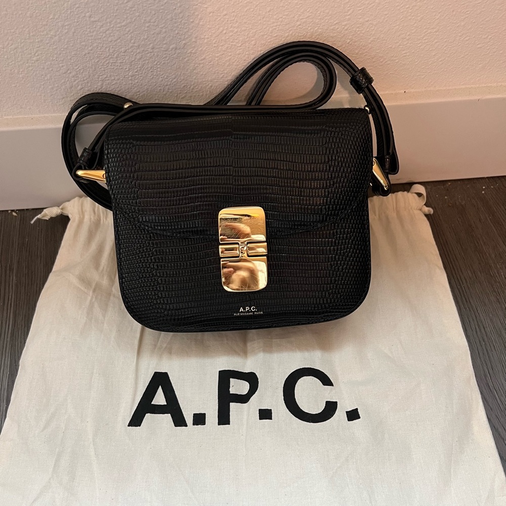Authentic apc Grace bag - mini with lizard pattern
